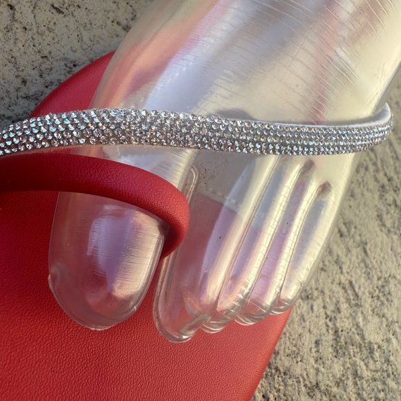 Brand New RED Sandals Crystals Size 5 - Picture 4 of 4